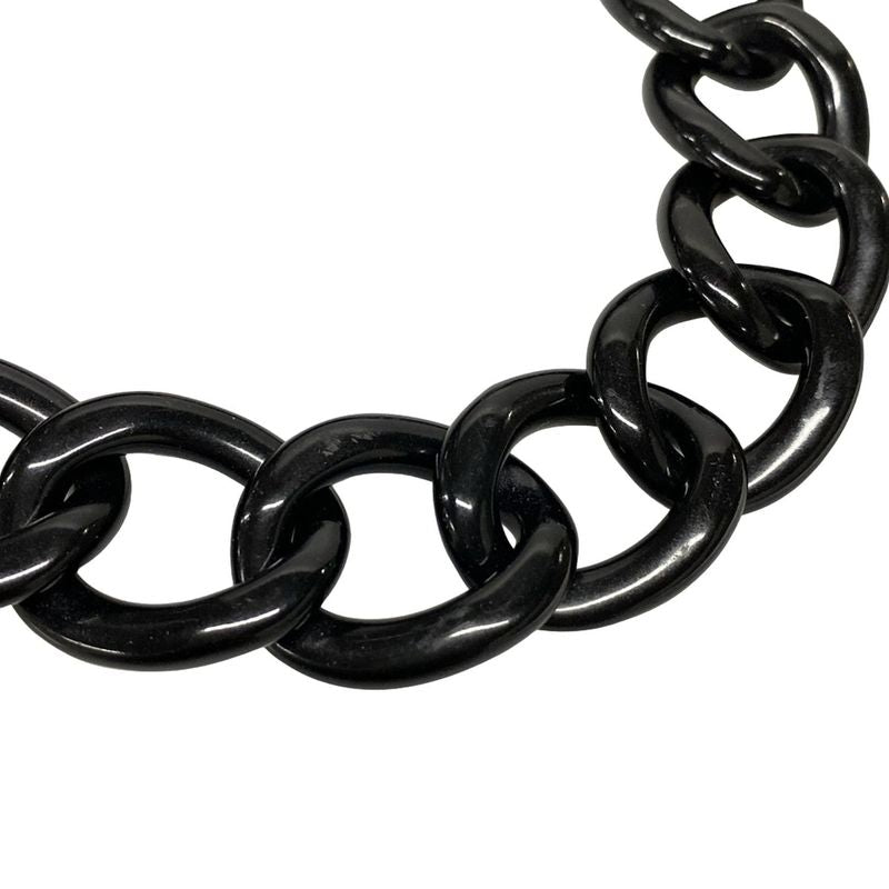 Chanel Shoulder Bag Window Line Clear X Black Plastic Chain Shoulder