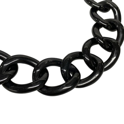 Chanel Shoulder Bag Window Line Clear X Black Plastic Chain Shoulder