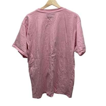 Gucci Short Sleeve T-shirt Size M - 616036 Pink And Red