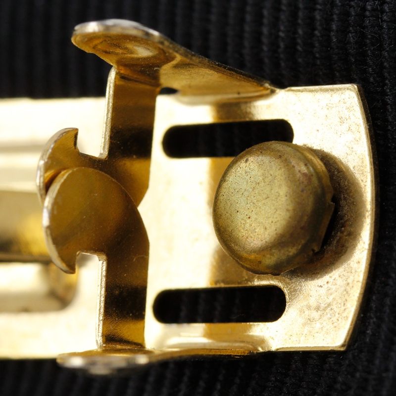 Celine Old Celine Star Vintage Cotton And Gold Plated Black Ladies Barrette