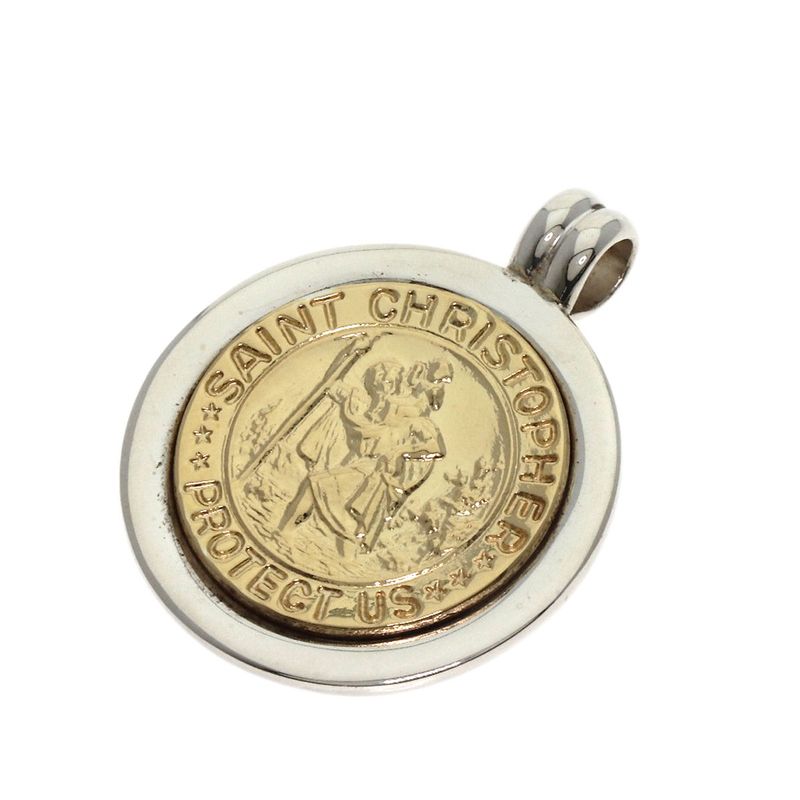 Tiffany & Co Tiffany & Co St Christopher Pendant Top SV 18K Yellow Gold Ladies