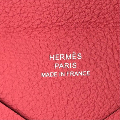 Hermes Calva Coin Case Card Pink Leather