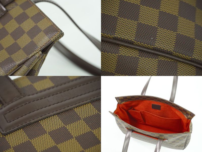 Authentic Louis Vuitton LV Parioli PM Damier Ebène Shoulder Bag Tote Bag Brown