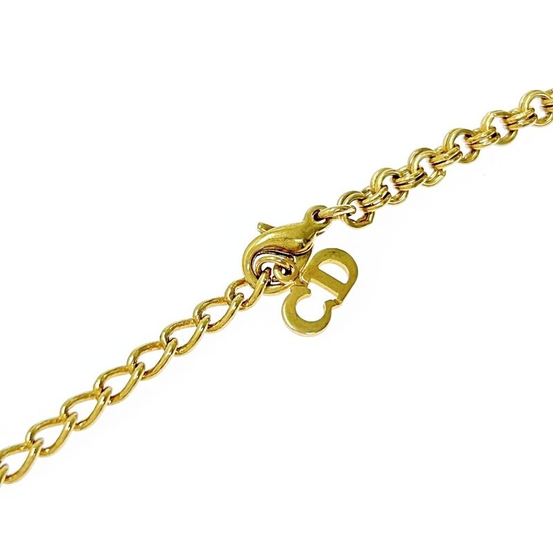 Christian Dior GP Rhinestone CD Logo Necklace Women 335704 Necklace