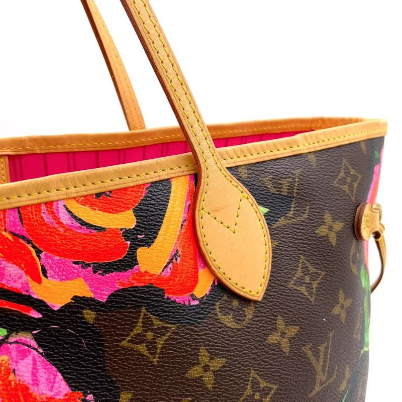 Louis Vuitton Neverfull MM Monogram Rose Monogram Rose Leather X PVC Pink X