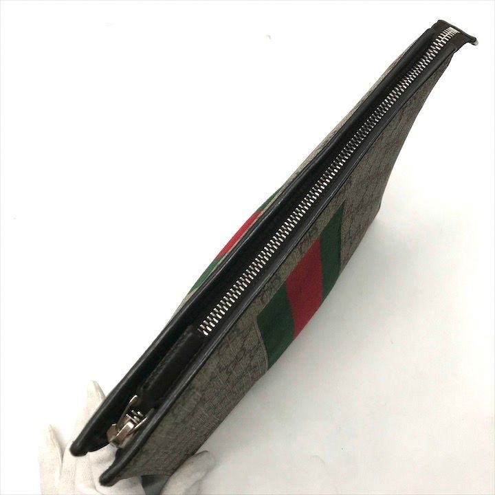 Gucci Sherry Line GG Supreme Canvas Clutch Second Beige