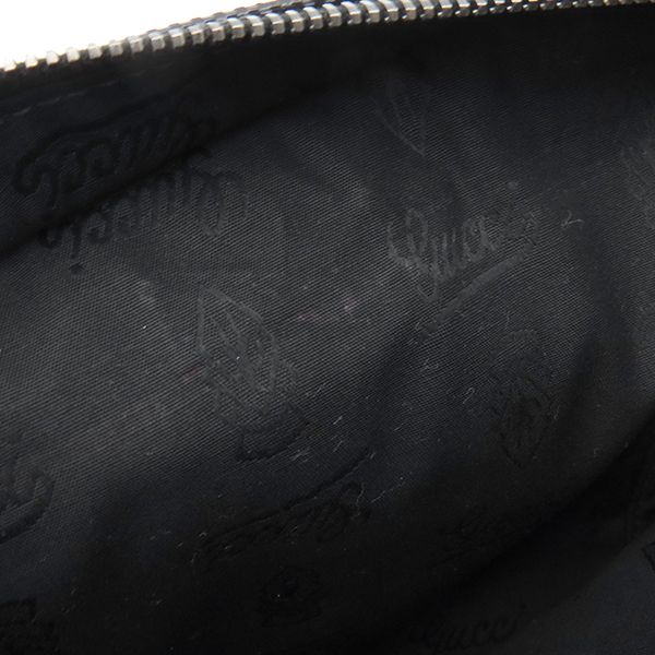 Gucci Shoulder Bag GG Imprime Shoulder Bag PVC Black Silver Hardware Black