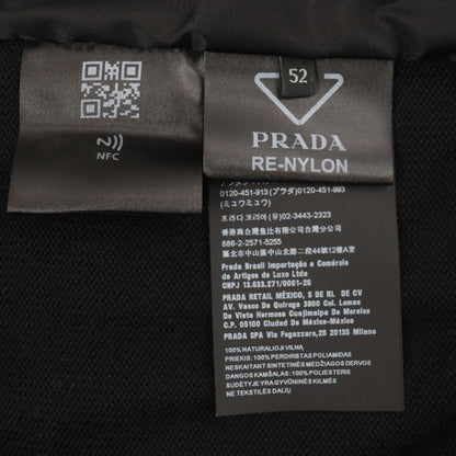 Prada Umc149 100% Virgin Wool Re-nylon Triangle Logo Triangle Plate Knit