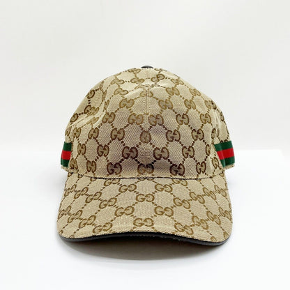 Gucci Hat Cap GG Pattern 200035 L Size 59cm (23.23in) Beige