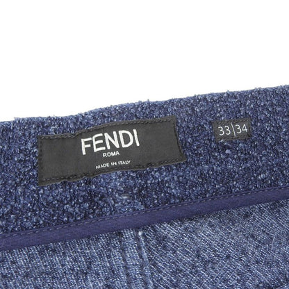 Fendi 2024item Tweed Back Logo Pockets Straight Pants 33 34 Men's 24AW