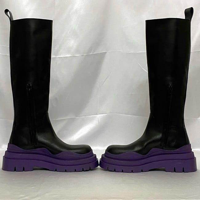 Bottega Veneta Long Boots Ec21731 Black Purple 37