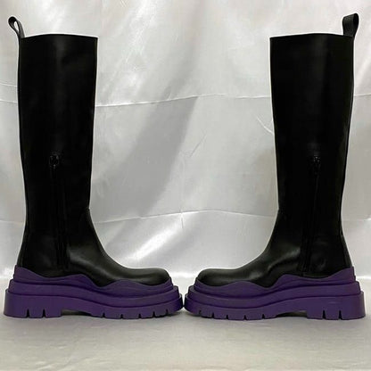 Bottega Veneta Long Boots Ec21731 Black Purple 37