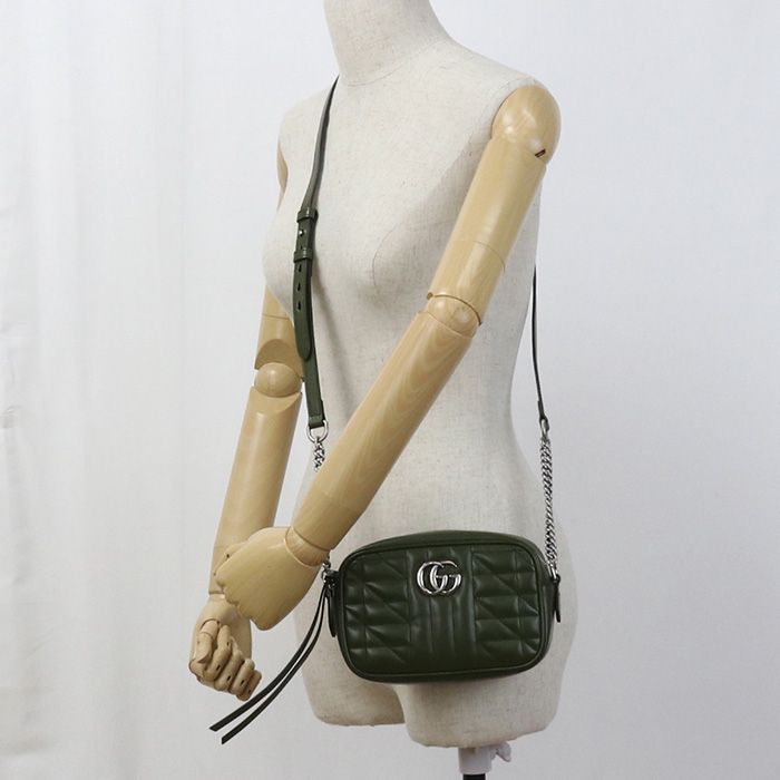 Gucci Mini Camera Bag GG Marmont 634936 Crossbody Shoulder Bag Quilted Leather