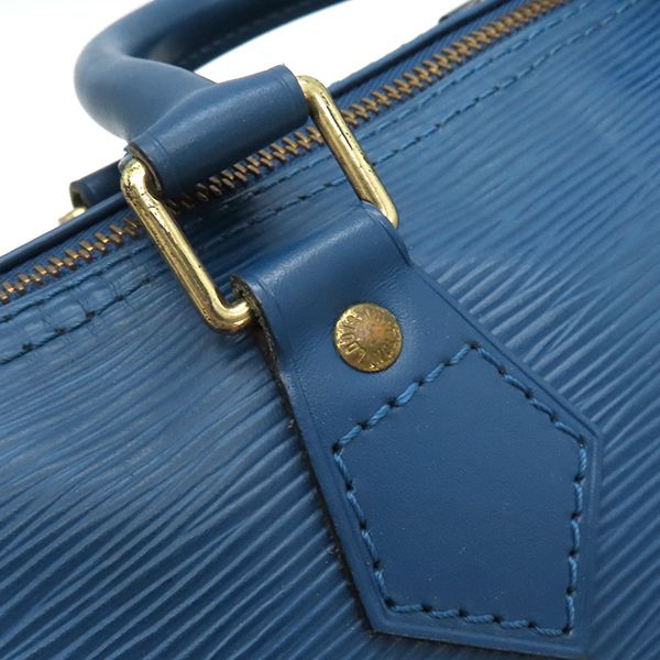 Louis Vuitton Handbag Speedy 25 Epi Leather Toledo Blue Gold Hardware Blue