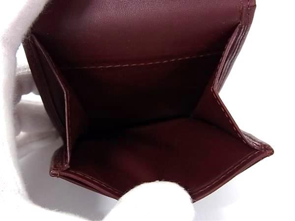 Cartier Must Line Leather Coin Case Coin Purse Men's Bordeaux Bp2870