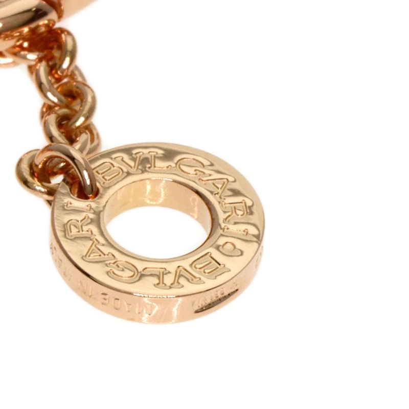 Bvlgari Bulgari Open Work Diamond Shell Necklace 18K Pink Gold Ladies