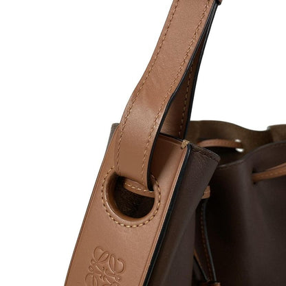 Loewe Shoulder Bag Balloon Bag Small Dark Brown And Brown Drawstring Shape