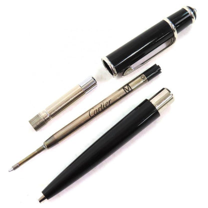 Cartier Diabolo De Cartier Blue Gemstone Twist Ballpoint Pen Black Silver Made