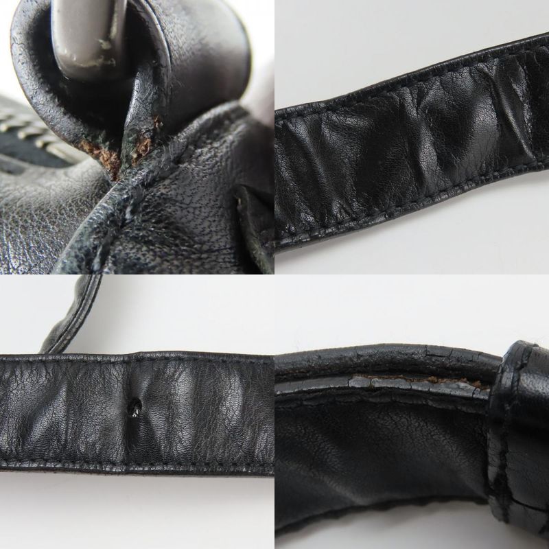 Bottega Veneta Shoulder Bag 113092 Intrecciato Leather Black Crossbody Braided