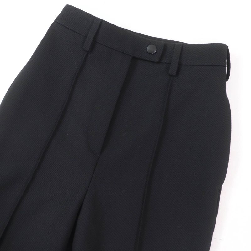 Prada 2023 P235h Virgin Wool Bottoms Pants Black 36 Ladies