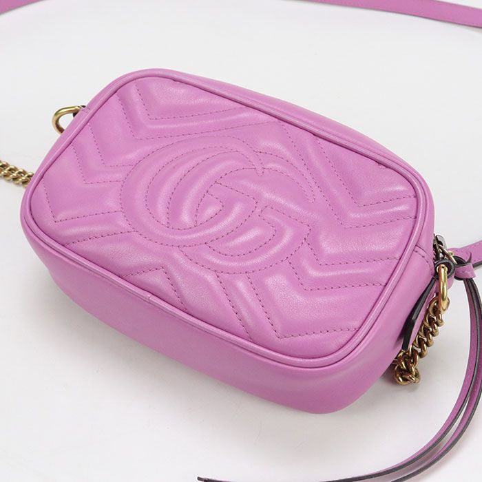 Gucci Mini Camera Bag GG Marmont 448065 Crossbody Shoulder Bag Leather Women