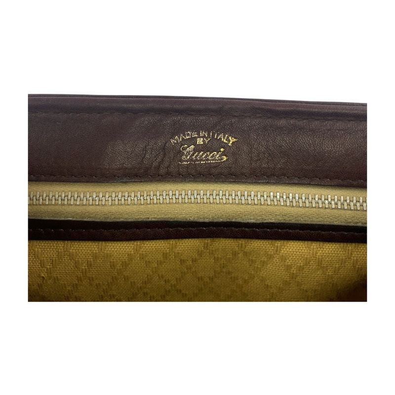 Gucci Vintage Old Gucci Beige Brown Gold Hardware GG Supreme Canvas Crossbody