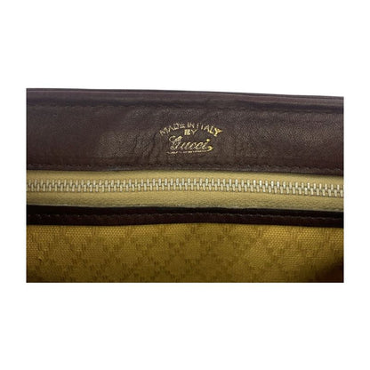 Gucci Vintage Old Gucci Beige Brown Gold Hardware GG Supreme Canvas Crossbody