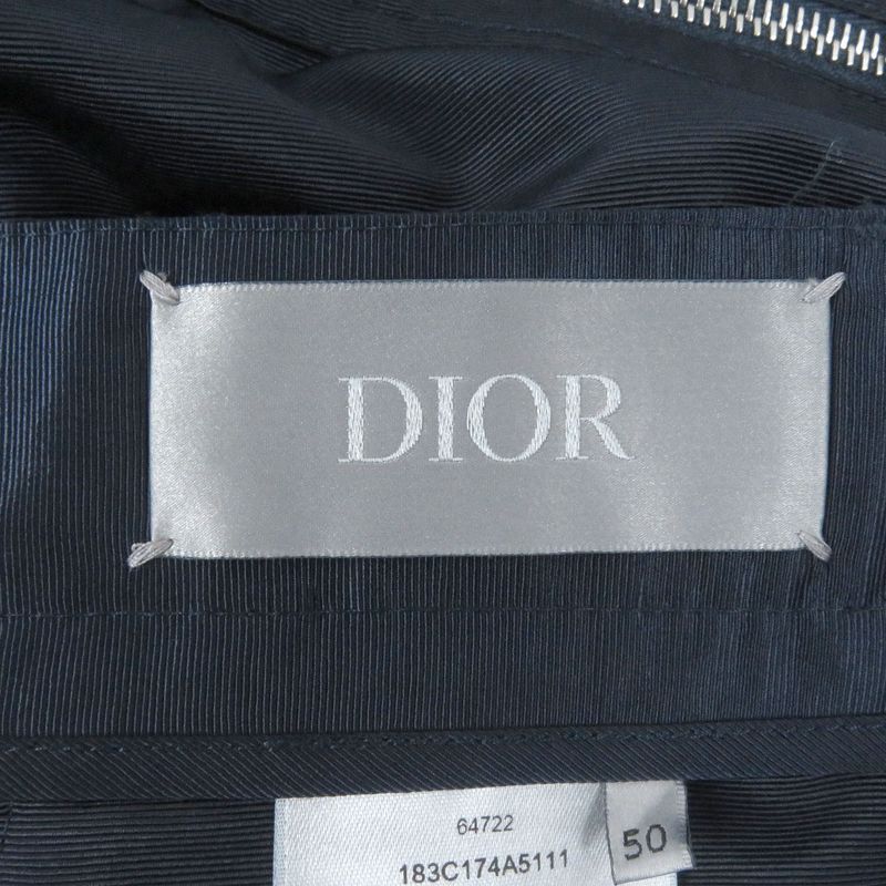 DIOR Homme 183c174a5111 Zip Design Nylon Cargo Pants Military Pants Navy 50