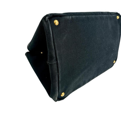 Prada Ibg 642 L-Size Canapa GM Tote Bag Black
