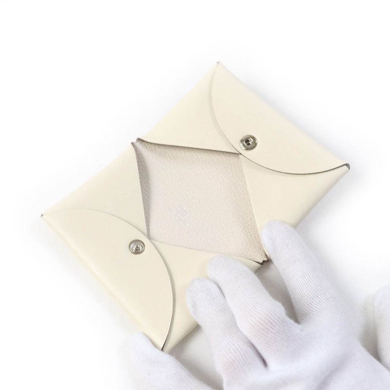 Hermes Calvi Aviatrice Nata Vorsluft Card Case Coin Case Stamped U With Box