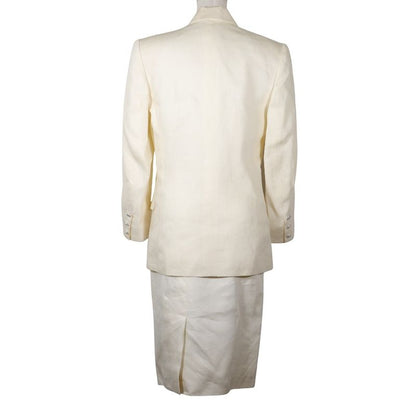 Hermes Skirt Suit Linen White Women's Set-up