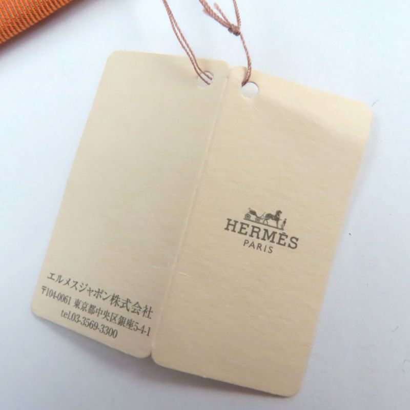 Hermes 23 Years 339359t Croisée Le Fer 100% Silk Orenge/gris/blanc Horseshoe