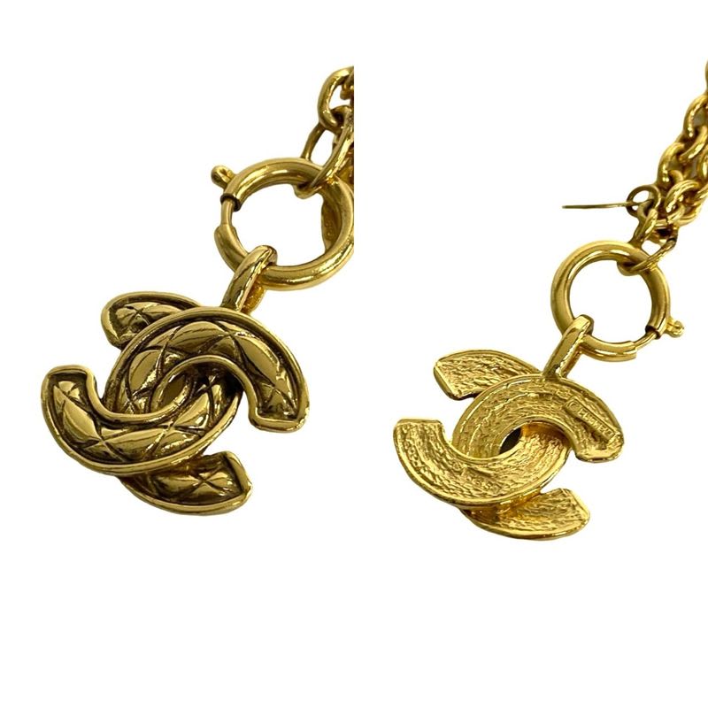 Chanel Coco Mark Motif GP Chain Necklace Pendant