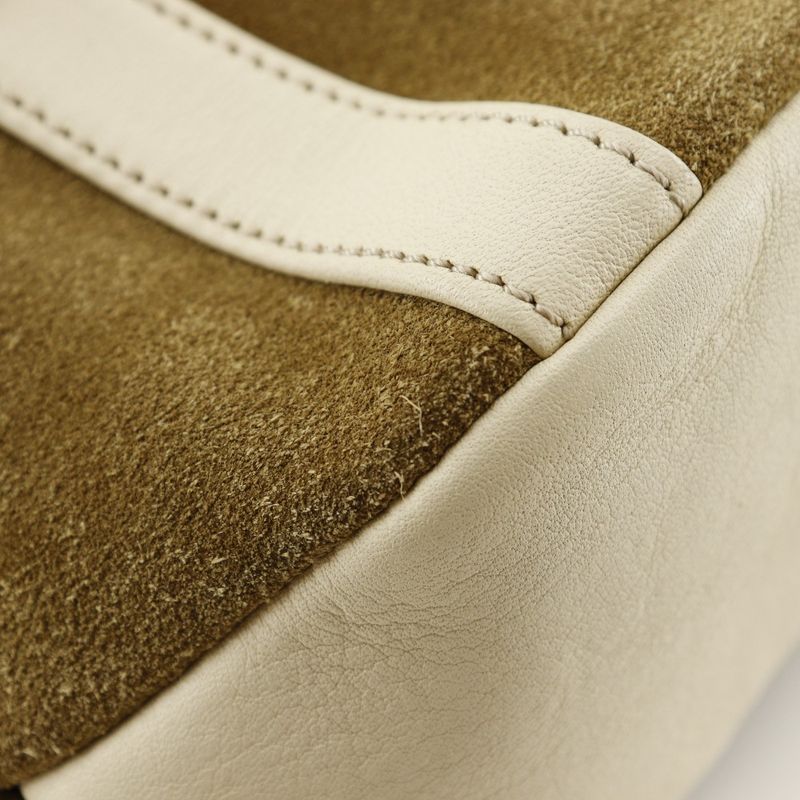 Loewe Anagram Suede Brown Women's Shoulder Bag