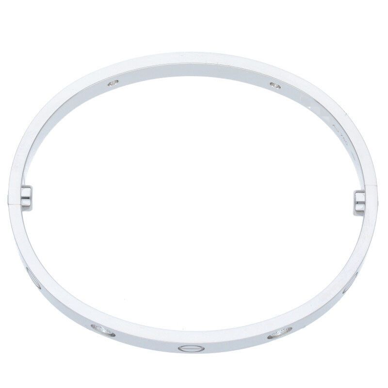 Cartier Bracelet 4P Diamonds 18kwg 4P Diamond Love Bracelet Men 17