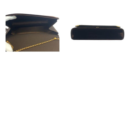 Gucci Vintage Old Gucci Double G Brown Gold Hardware Velour Shoulder Bag