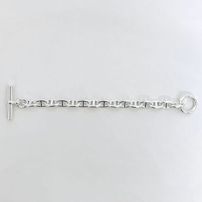 Hermes Bracelet Chaine D'ancre MM 15 Frames Silver Excellent Condition Ag