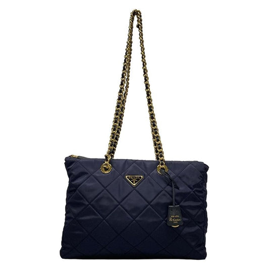 Prada Shoulder Bag - 1bg467 Navy Chain Shoulder/gold Hardware /re-edition 1995