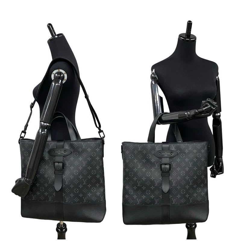 Louis Vuitton Saumur Tote Monogram Eclipse Leather 2-Way