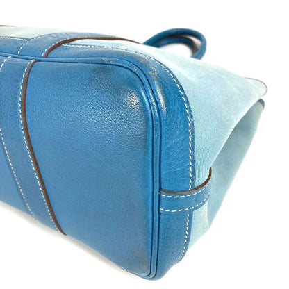 Hermes Tote Garden Party TPM Garden Party TPM Toile Officier/leather Blue