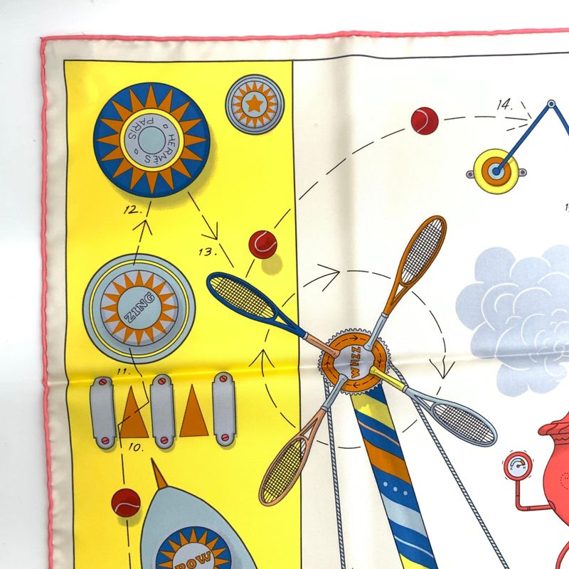 Hermes Scarf Carre 90 TEA FOR TWO TEA FOR TWO Silk Spring-summer 2023 Yellow X