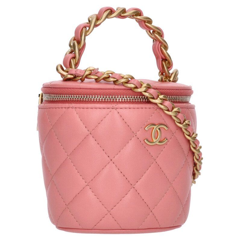 Chanel Mini Vanity Quilted Leather Shoulder Bag Women