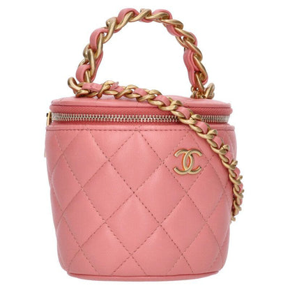 Chanel Mini Vanity Quilted Leather Shoulder Bag Women