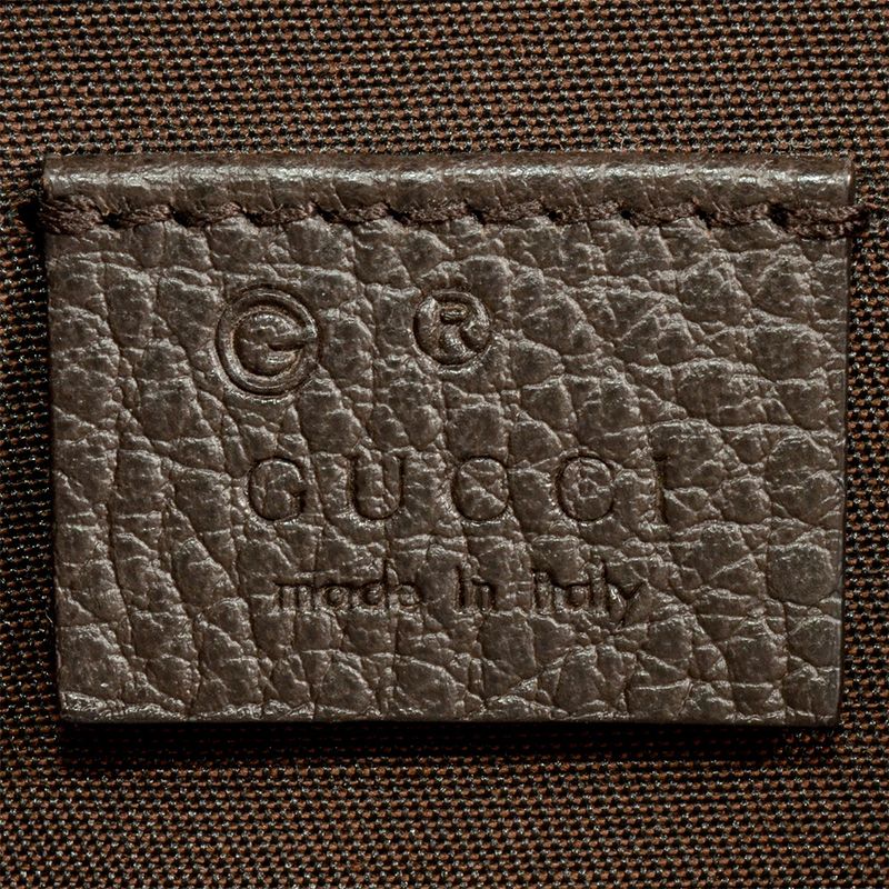 Gucci Backpack GG Canvas Leather Beige Silver Hardware Drawstring Shape