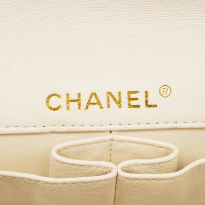 Chanel Shoulder Bag Choco Bar Tweed Beige Multicolor Gold Hardware Women