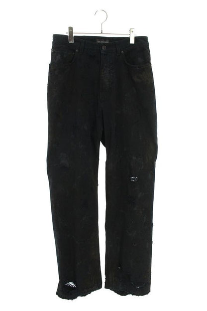 Balenciaga 745248 Tnw11 Super Destroyed Baggy Denim Pants Men's XS