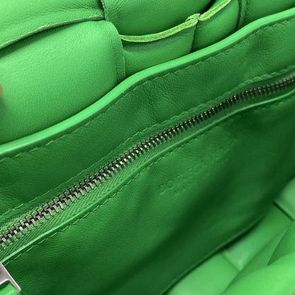 Bottega Veneta Shoulder Bag Padded Cassette Green Lambskin