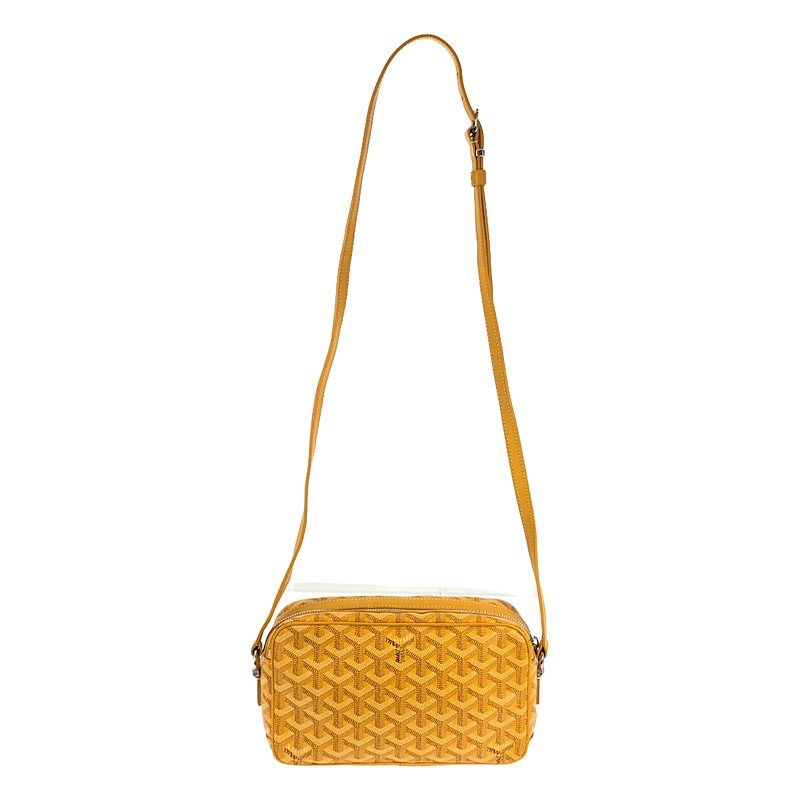 Goyard - Capvert Leather Logo Shoulder Bag - Unisex - Mustard - Ladies