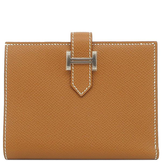 Hermes Bifold Wallet Bearn Compact Vaux Epson Gold Silver Hardware Never Used