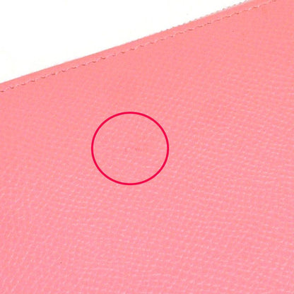 Hermes Azap Silkwin Long Wallet Long Wallet Pink And Orange Silver Hardware